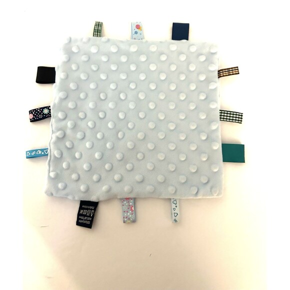 Heccei Lovey Security Blanket with Ribbon Tags Light Blue Toys and Joys - Picture 7 of 8